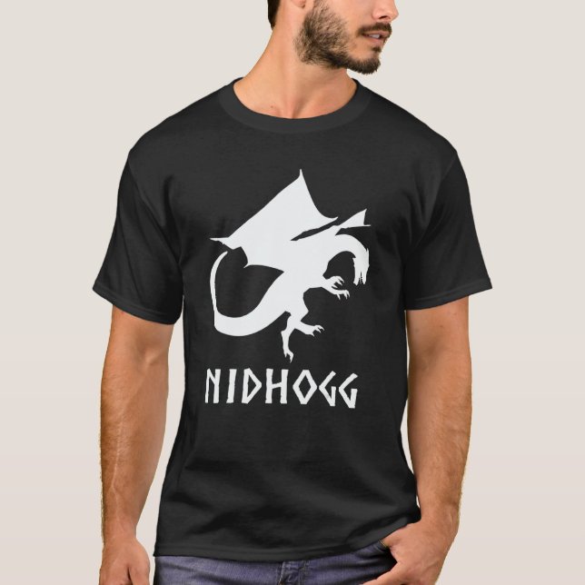 Camiseta Nidhogg  Norse Mythology Dragon Yggdrasil Viking H (Frente)
