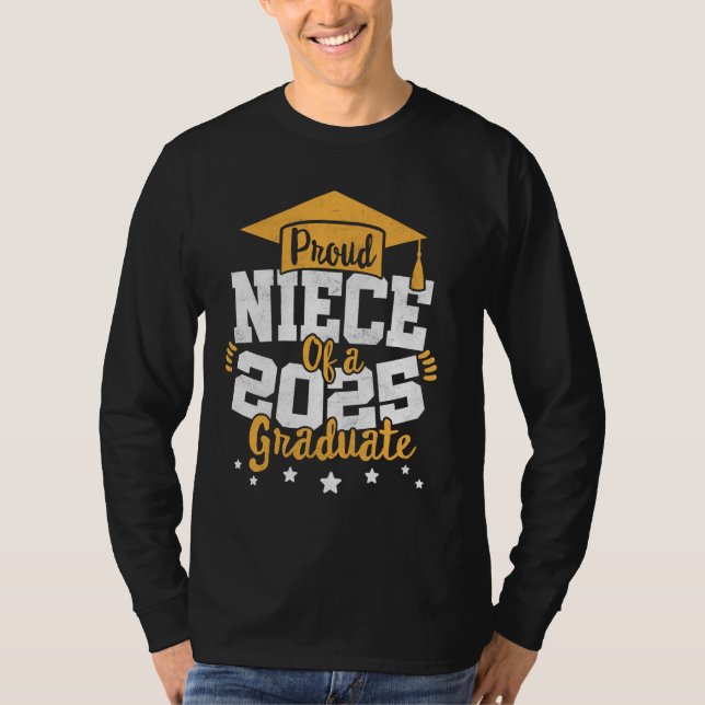 Camiseta Niece de um Formando Classe de Graduação G de Mais (Frente)