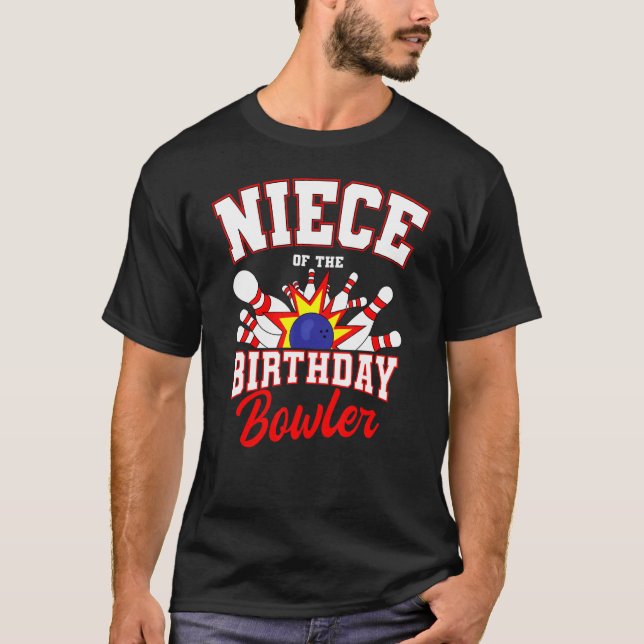 Camiseta Niece Do Birthday Bowler Bday Party Ce (Frente)