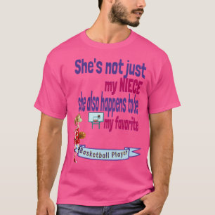 Camiseta Niece Kid Child É Meu Jogador De Basquete Favorito