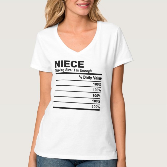 Camiseta Niece Nutrition Faça Mulheres Personalizadas Perso (Frente)