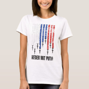 Camiseta Nieder mit Putin Antikrieg Frieden Ucrânia
