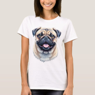 Camiseta Niedlicher Mops mit großen Augen – süßes Hundemoti
