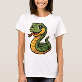 Camiseta Niedliches Cartoon-Schlangen-Design