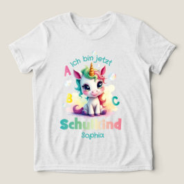 Camiseta Niedliches Einhorn mit Seifenblasen - Schulkind |