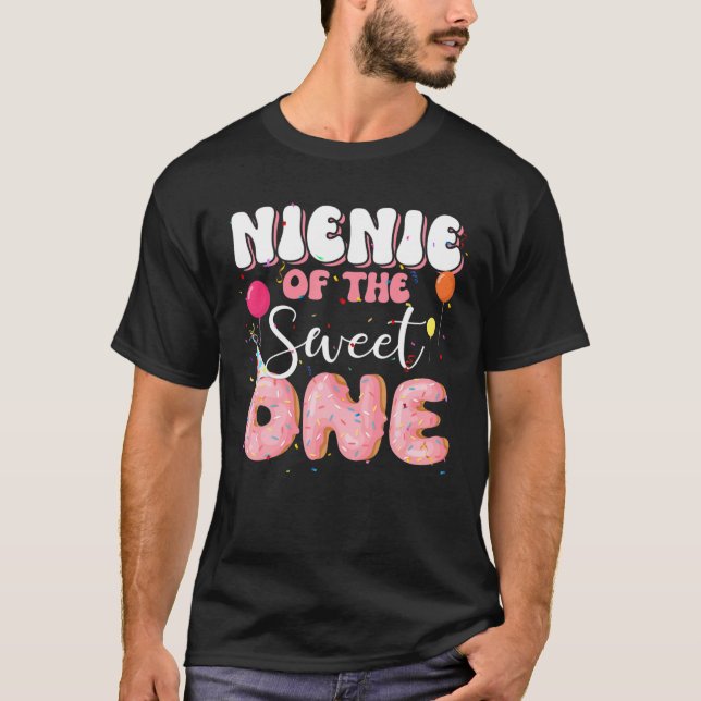 Camiseta Nienie Da Família B-D De Aniversário Um Donut 1 Ru (Frente)