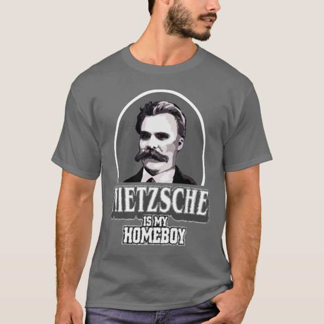 Camiseta Nietzsche é meu ficar em casa (Frente)