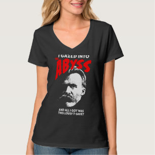 Camiseta Nietzsche - Eu Olhei Para O Abismo E Consegui Isto