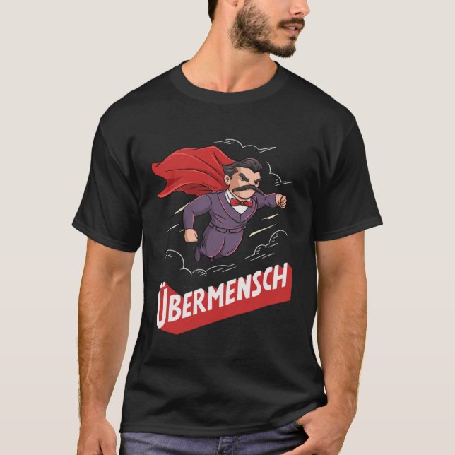 Camiseta Nietzsche Übermensch para Estudante de Filosofia (Frente)