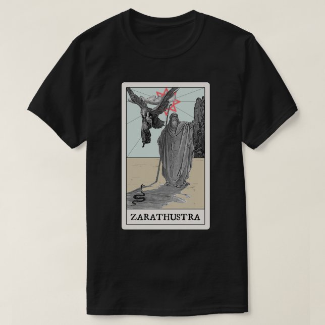 Camiseta Nietzschex27s Zaratustra Tarot (Frente do Design)
