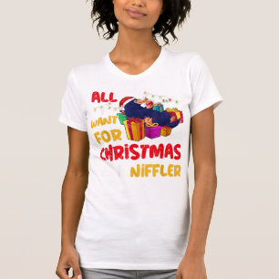 Camiseta Niffler Christmas Shirt, Tudo o que quero para o N