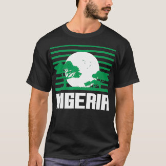 Camiseta Nigéria Africa Vintage Sunset Savannah Ghanaian Ro