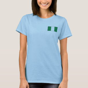 Camiseta Nigeria Bandeira + Mapa
