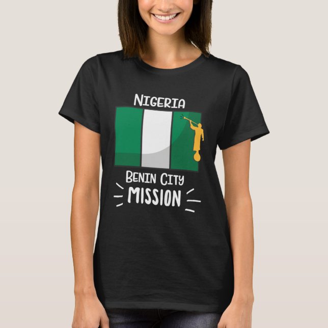 Camiseta Nigeria Benin City Mormon LDS Mission Missionary (Frente)