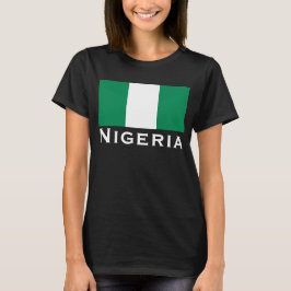 Camiseta Nigéria com bandeira nigeriana (África Ocidental)