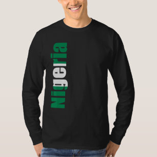 Camiseta Nigéria com cores da bandeira na lateral de