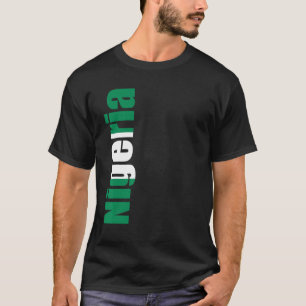 Camiseta Nigéria com cores de bandeira na lateral de