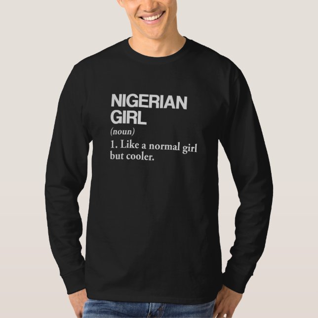 Camiseta Nigéria Definition Flag Country Lang (Frente)