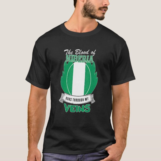 Camiseta Nigéria Em Minhas Veias (Frente)