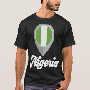 Camiseta NIGERIA Flag Pin I Love NIGERIA Viagem