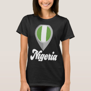 Camiseta NIGERIA Flag Pin I Love NIGERIA Viagem