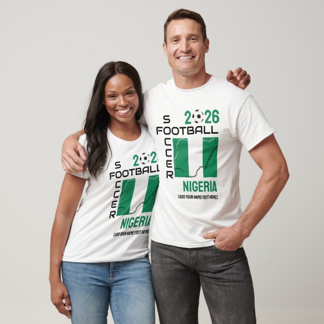 Camiseta NIGÉRIA Futebol Personalizado 2026 A QUALQUER ANO (Unissex)