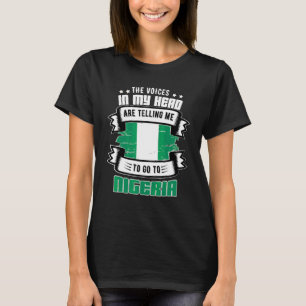 Camiseta Nigéria Na Minha Cabeça