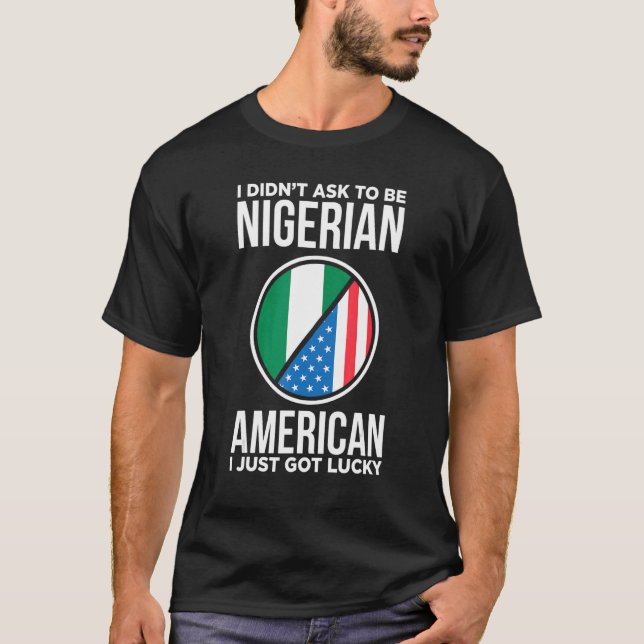 Camiseta Nigéria Orgulho nigeriano-americano africano niger (Frente)