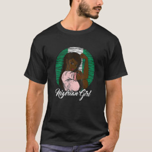 Camiseta Nigeriana Flag Nigéria Nigerian Girl