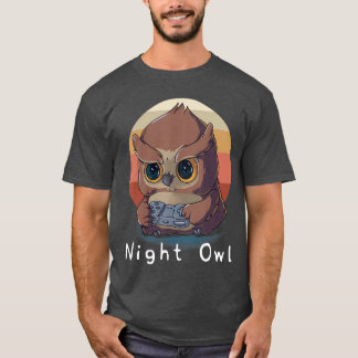 Camiseta Night Owl Gaming Enthusiast Video Game Lover Gamin