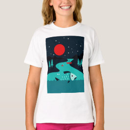 Camiseta Night scene of a river