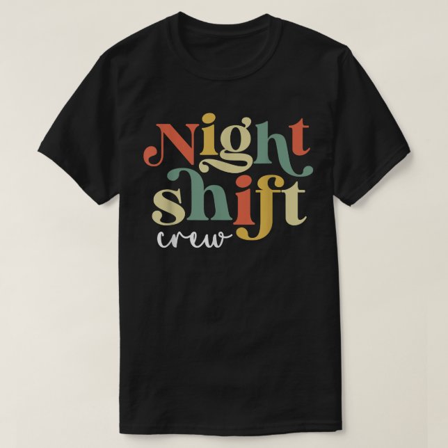 Camiseta Night Shift Crew Nurse ICU Nurses Team Critical Ca (Frente do Design)