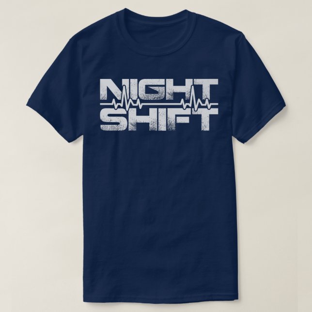 Camiseta Night Shift Different Breed Stethoscope Funny Nurs (Frente do Design)
