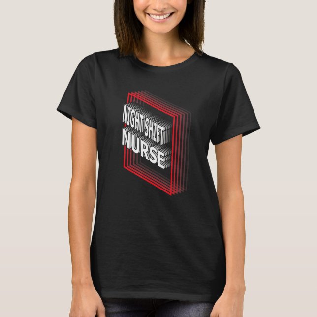 Camiseta Night Shift Nurse Job Title Appreciation Retro (Frente)