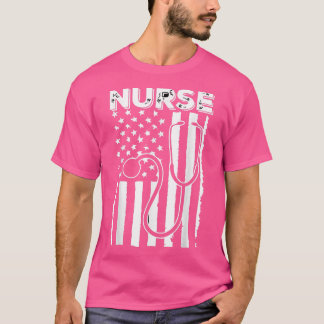 Camiseta Night Shift NurseNurse Flag American 