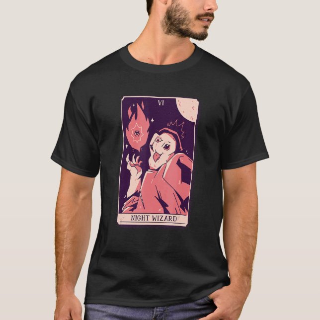 Camiseta Night Wizard Tarot (Frente)