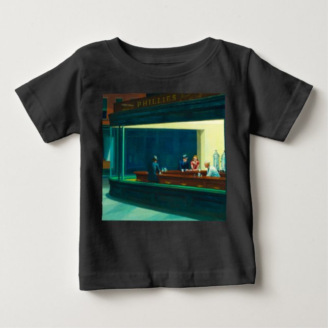 Camiseta Nighthawks, 1942 por Edward Hopper (Frente)