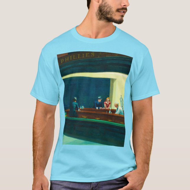 Camiseta Nighthawks, 1942 por Edward Hopper (Frente)