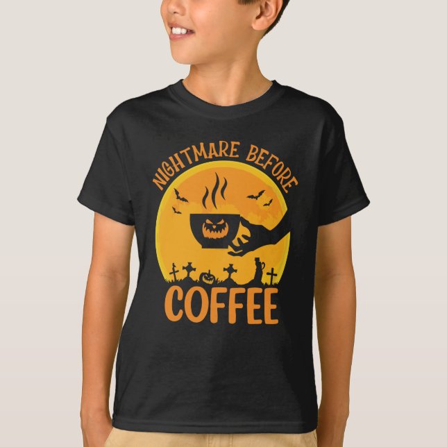 Camiseta Nightmare before Coffee (Frente)