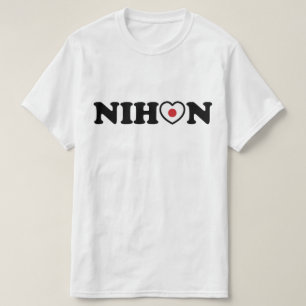 Camiseta Nihon Love Heart Flag