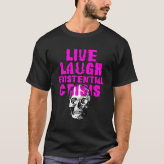 Camiseta Niilista ao Vivo Rindo da Crise Existencial Crânio