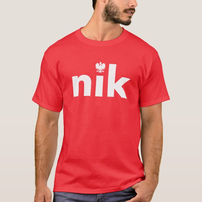 Camiseta nik Sobrenome Polonês (Frente)