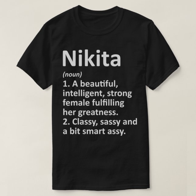 Camiseta NIKITA Definition Personalized Name Funny Christma (Frente do Design)