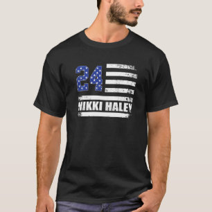Camiseta Nikki Haley 2024 American Flag USA Flag