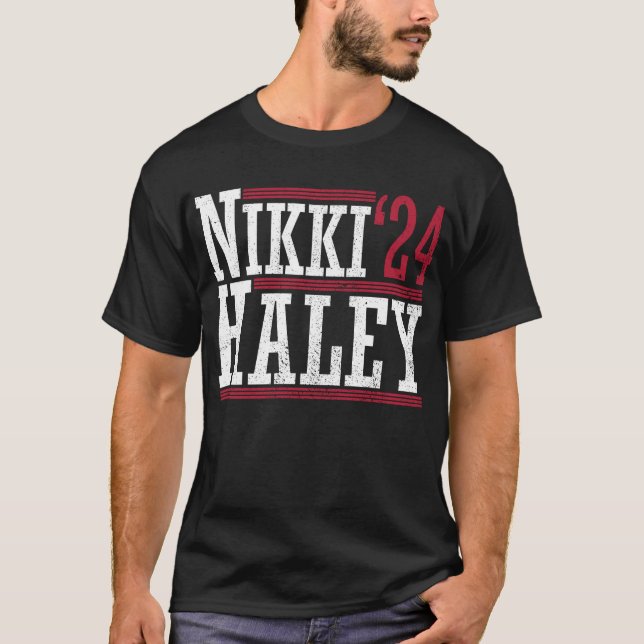 Camiseta Nikki Haley '24 Haley 2024 Presidente Eleito Haley (Frente)