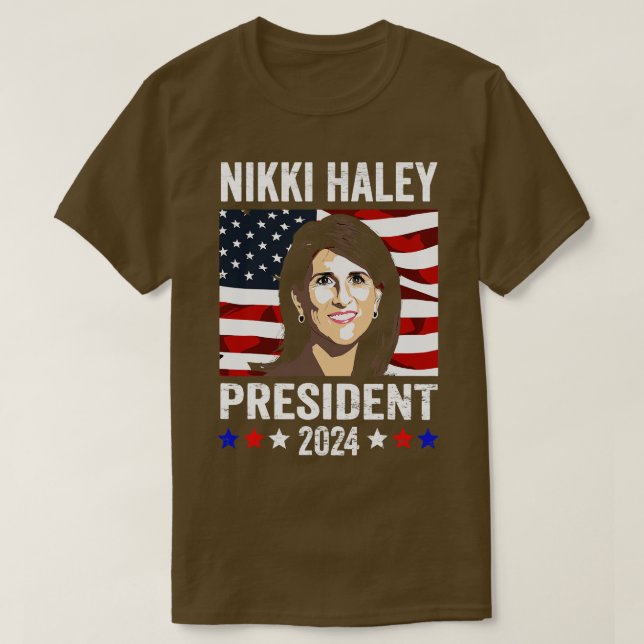 Camiseta Nikki Haley para a Campanha Nikki Haley 2024 (Frente do Design)