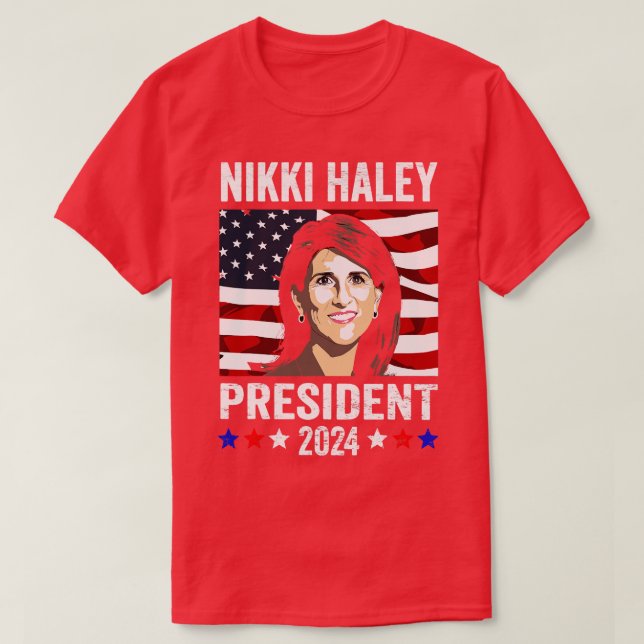 Camiseta Nikki Haley para a Campanha Nikki Haley 2024 (Frente do Design)