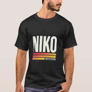 Camiseta Niko Edição Limitada Vintage Nome Personalizado Ma