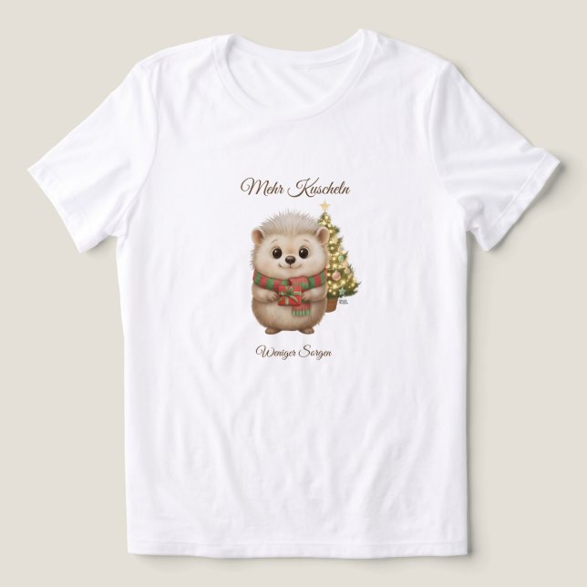 Camiseta Niko Igel Weihnachten Mehr Kuscheln (Design frontal)