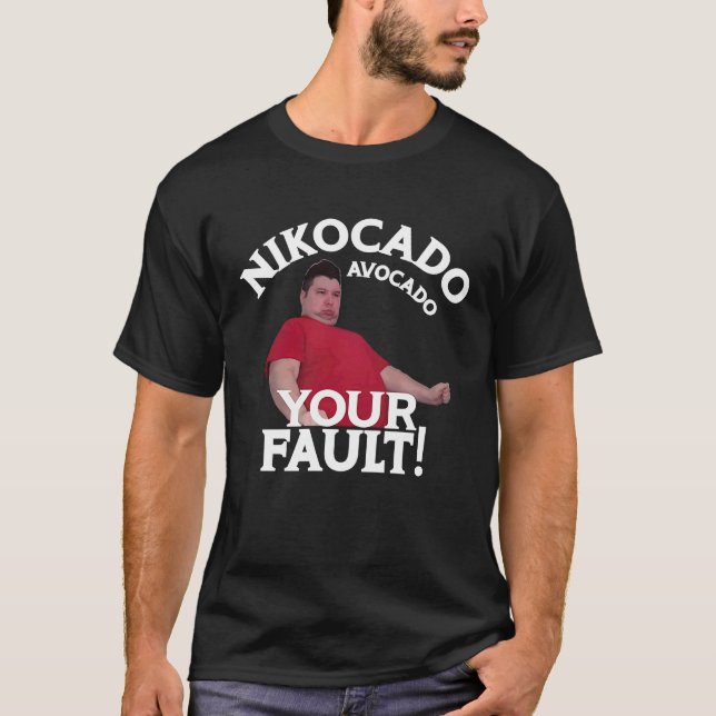 Camiseta Nikocado Avocado, Sua Comida Rápida J. (Frente)
